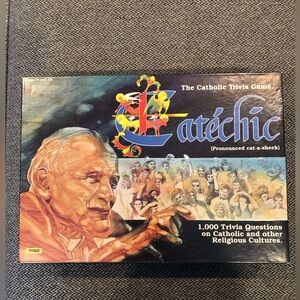 Vintage 1991 TYCO Catechic Catholic Trivia Board Game